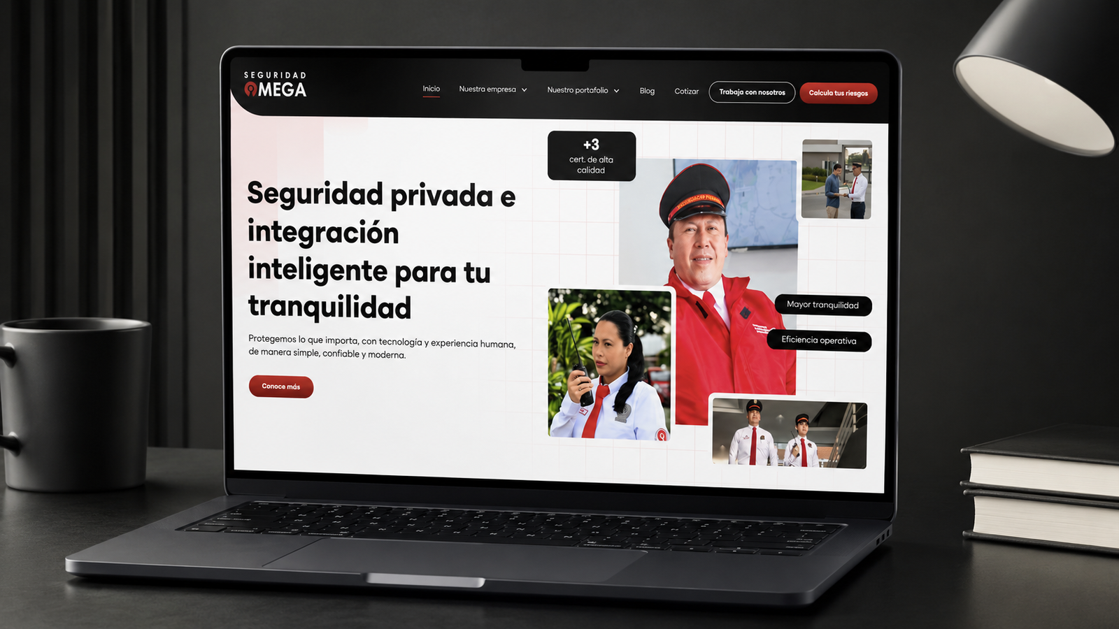 Seguridad Omega website homepage